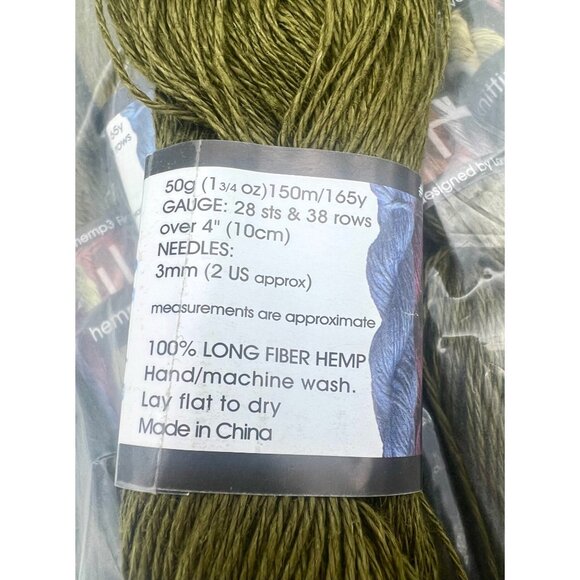 Lanaknits Hemp for Knitting Allhemp3 Yarn in Khaki Lot of 10 Skeins 50g Lot 37 - Picture 5 of 6